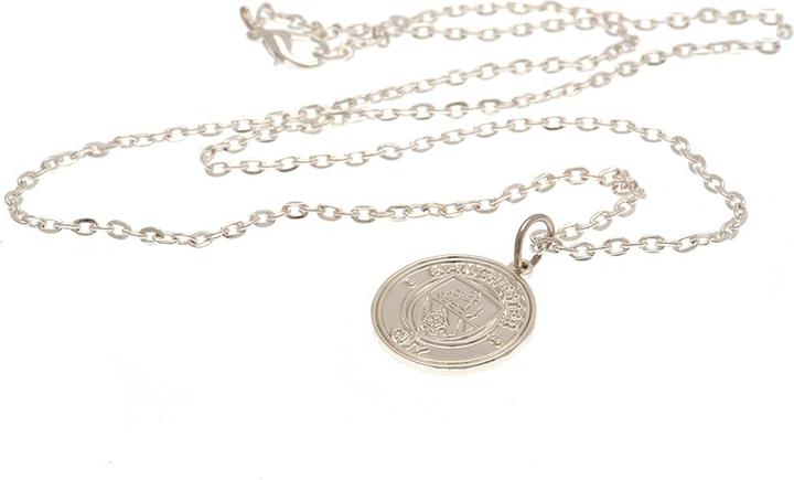 Actual product image Manchester City FC Silver Plated Crest Necklace & Pendant (100% synthetic material)