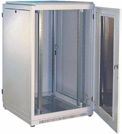 Actual product image Schweitzer Cabinet - Light gray, RAL 7035 - 24U - 48.3 cm (19") (24 RU, 19 inch rack)