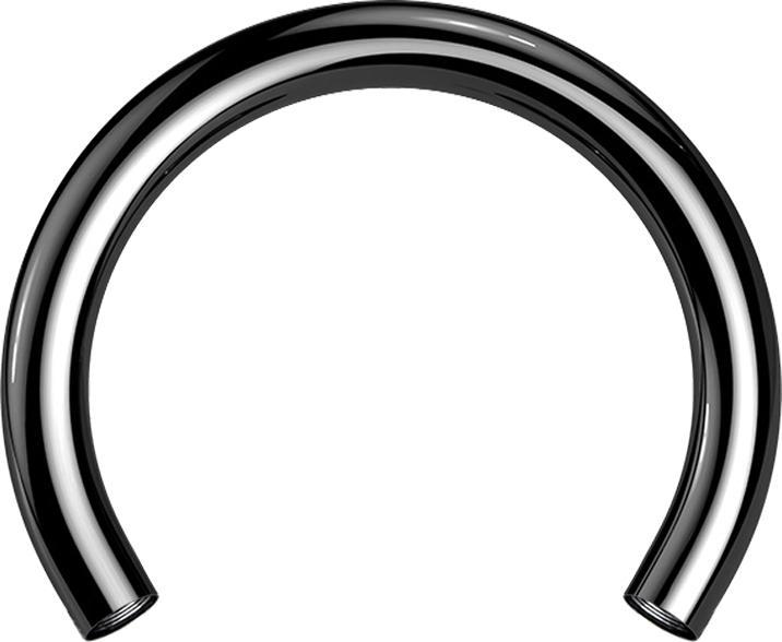 Actual product image Star Piercing Micro Circular-Stab schwarz mit 0.8 mm Innengewinde (Titanium G23, without brass)