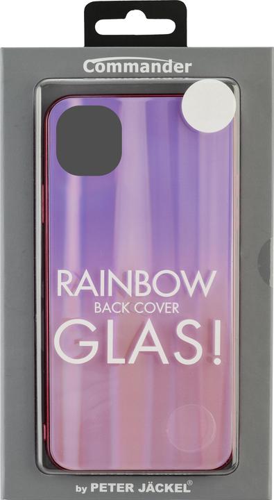 Produktbild Peter Jäckel COMMANDER Glas Back Cover RAINBOW für Apple iPhone 12/ 12 Pro Purple (Apple iPhone 12 mini, Apple iPhone 12 Pro)