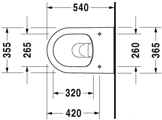 Immagine prodotto Duravit WC sospeso DARLING NEW RIMLESS profondo, 370x540mm bianco WG