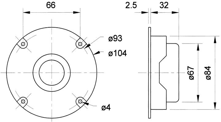 Produktbild Visaton Gewebekalotte SC 10 N, 8 Ohm