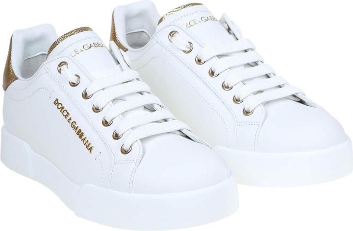 Immagine prodotto Dolce & Gabbana portofino sneakers in white leather with logo pearl (36)