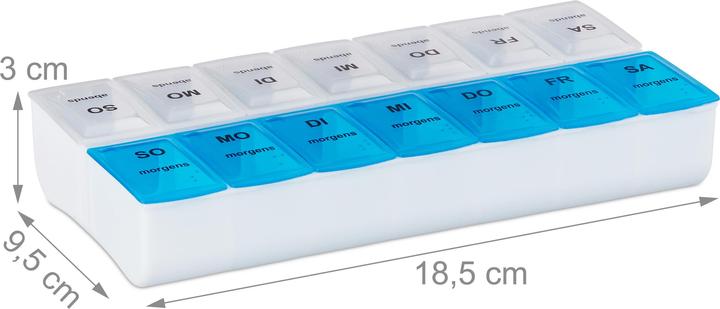Immagine prodotto Relaxdays Portapillole 7 gg 2 scomparti