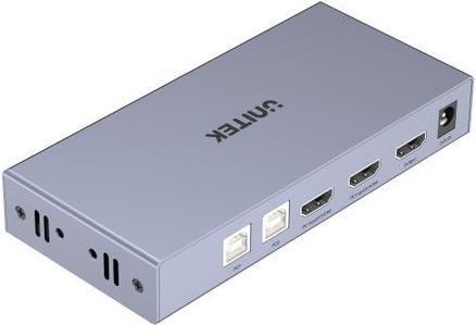 Actual product image Unitek Przełącznik PRZEŁĄCZNIK KVM 4K HDMI 2.0,2-IN,1-OUT +USB