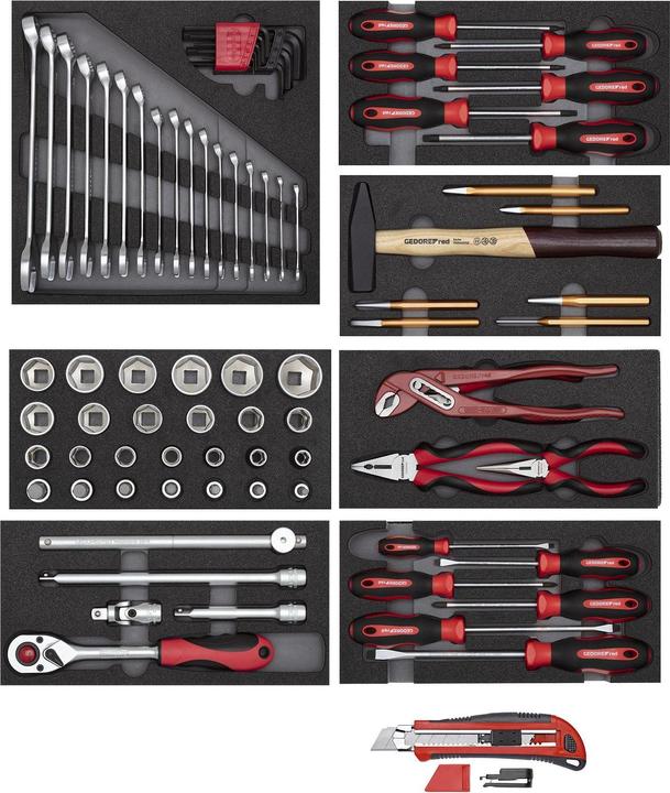 Image du produit Gedore Red red R21010000 Jeu d'outils 8x modules CT + cutter 81 pièces