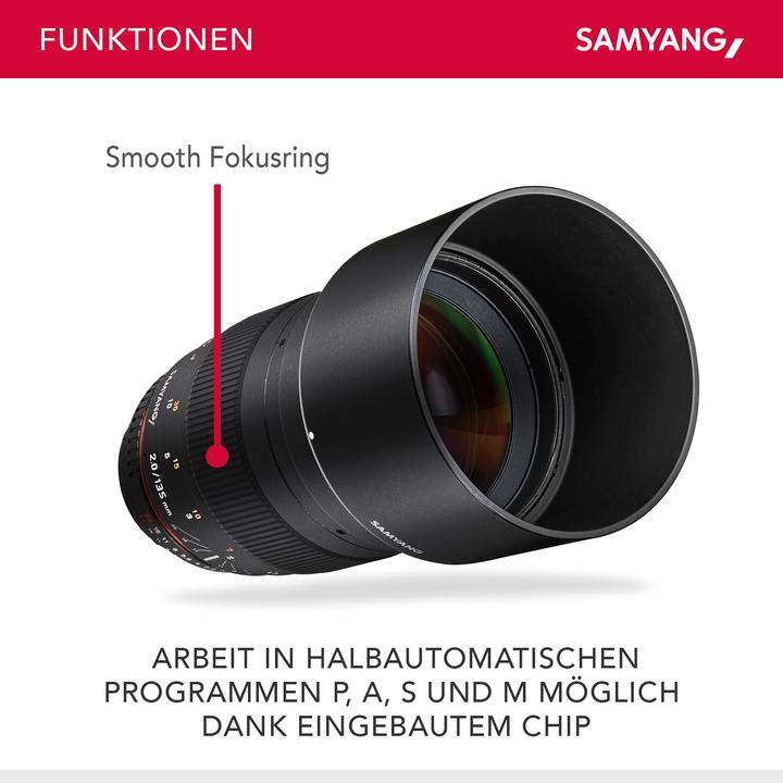 Produktbild Samyang 135mm f/2 ED UMC, Nikon F (Nikon F, Vollformat)