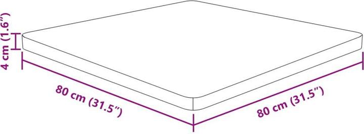 Actual product image VidaXL Richie (80 x 80 x 4 cm)