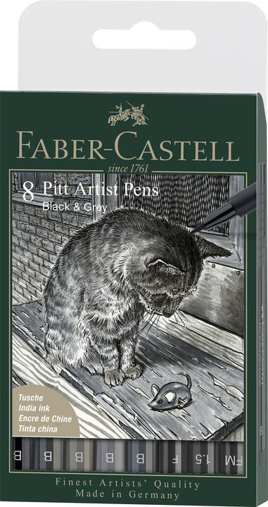 Actual product image Faber-Castell Pitt Artist Pen (Grey, Black, 1 x)