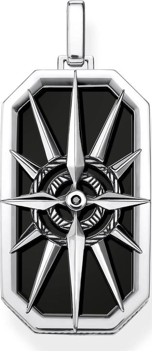 Actual product image Thomas Sabo Pendant compass star black (925 silver)