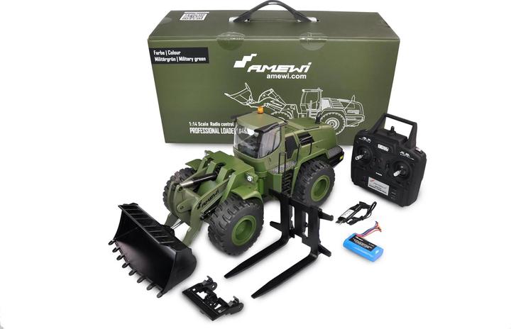 Actual product image Amewi Wheel loader G485E ME Military (RTR Ready-to-Run)