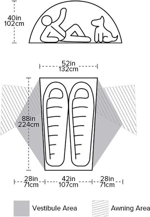 Image du produit Big Agnes Copper Spur HV UL2 mtnGLO (Tente igloo, 1.46 kg, 2 personnes)