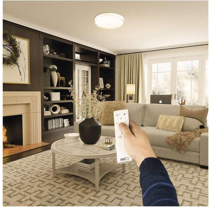 Immagine prodotto Emos Luce LED LIVI 50 cm, 45 W, bianco caldo-freddo, dimmerabile con telecomando (2700 lm)