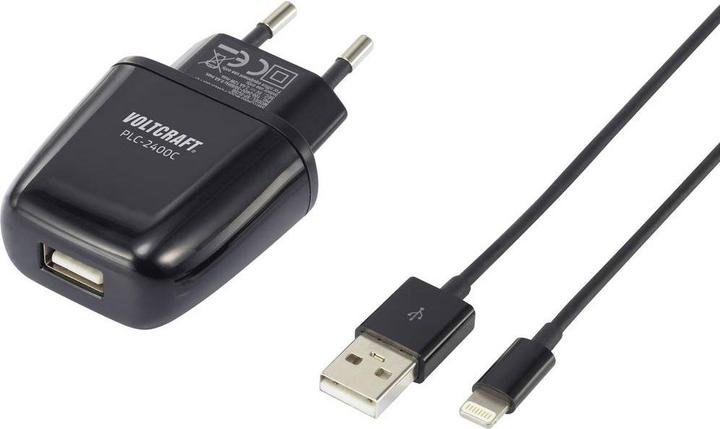 Produktbild Voltcraft VC-10906900 iPad/iPhone/iPod Ladegerät Steckdose Ausgangsstrom (max.) 2400 mA 1 x USB, Apple Lightni (12 W)