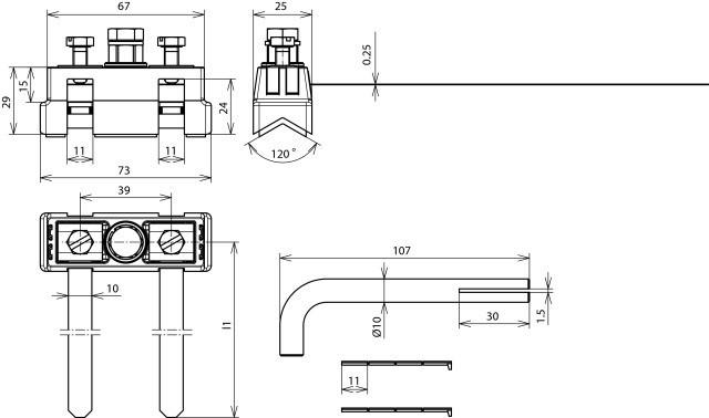 Produktbild Dehn EX BRS 27 Bandrohrschelle f. Ex-Bereich D 6-27mm m. Anschluss M8
