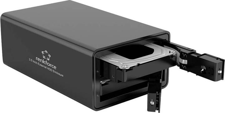 Immagine prodotto Renkforce RF-6647596 8.9 cm (3.5 Zoll) Festplattengehäuse 2 Bay 3.5 Zoll USB-A ( (3.5")