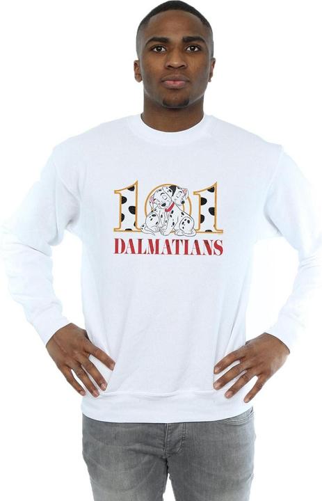 Actual product image Disney Mens 101 Dalmatians Puppy Hug Sweatshirt (S)