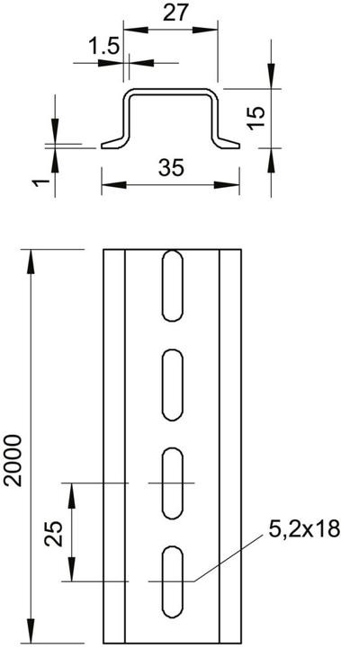Produktbild OBO Bettermann Hutschiene