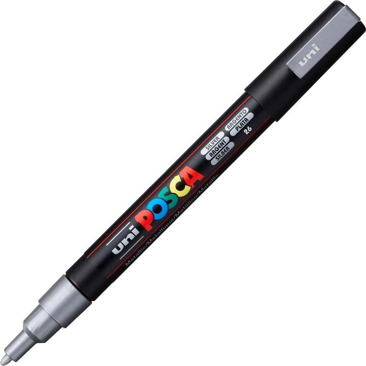 Immagine prodotto Posca Marchio PC-3M a punta tonda (Argento, 1.30 mm, 1 x)