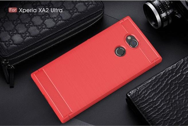 Produktbild MU Classic Softcase Plastik Hülle mit Carbon Muster (Sony Xperia XA2 Ultra)