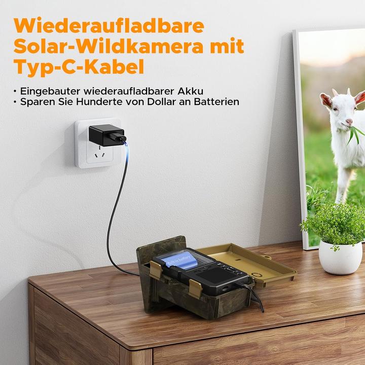 Image du produit Voopeak Solar-Wildkamera 4K mit Bewegungsmelder