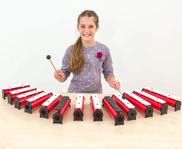 Actual product image Betzold Musik 13 Round Sound Tubes (Metallophone)