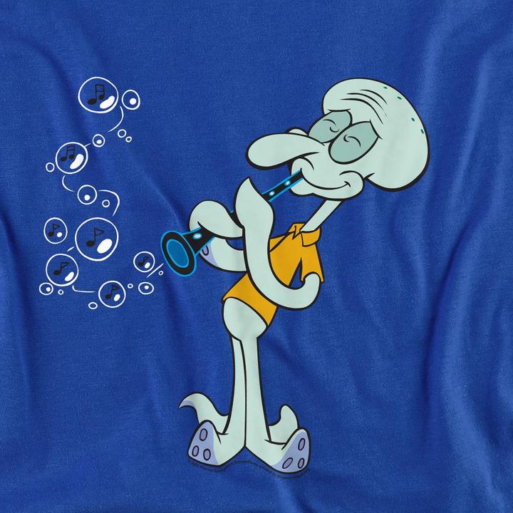 Actual product image Spongebob Squarepants Unisex Adult Squidward's Clarinet T-Shirt (L)