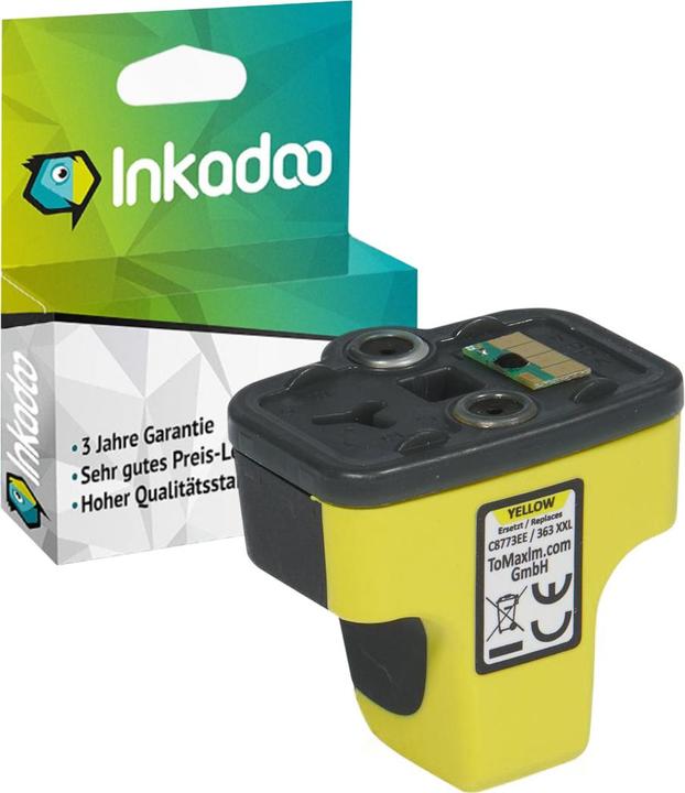 Produktbild Inkadoo Druckerpatronen kompatibel zu HP C8773EE / 363 XL Tintenpatrone, gelb Gelb (Y)