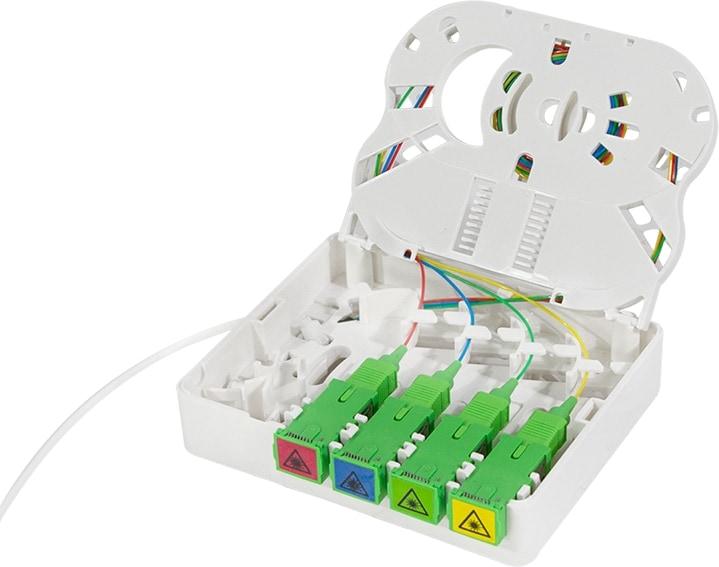 Actual product image LogiLink FTTH splice box, 4x SC/APC, 40 m laying cable, whiteá (Splice box)