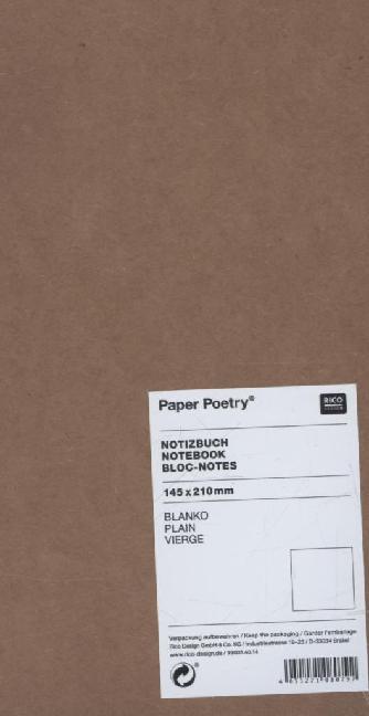 Valeurs nutritives et ingrédients Rico Design bloc-notes A5 papier kraft.99001.40.14 (A5, Blanc, Couverture rigide)