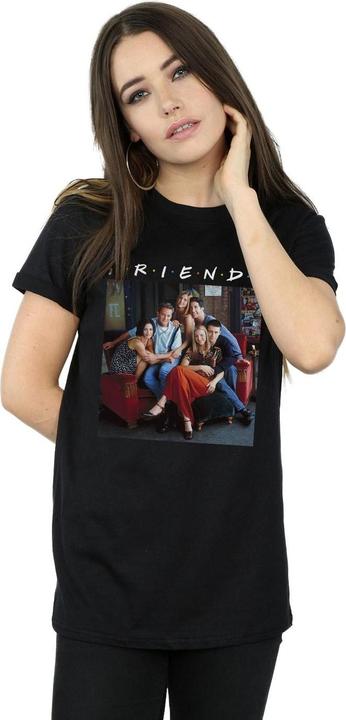 Actual product image Friends Womens/Ladies Group Photo Couch Cotton Boyfriend T-Shirt (XL)