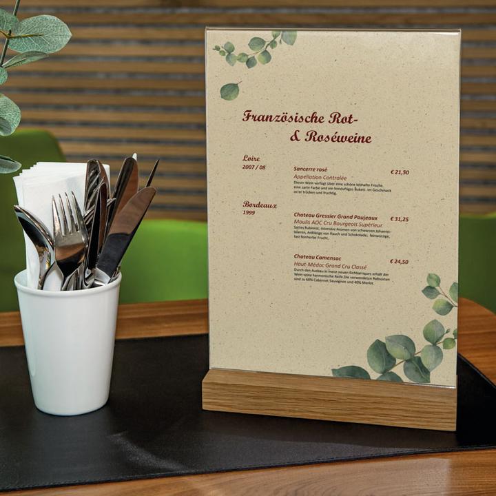 Actual product image Sigel Table display with wooden base (A6)