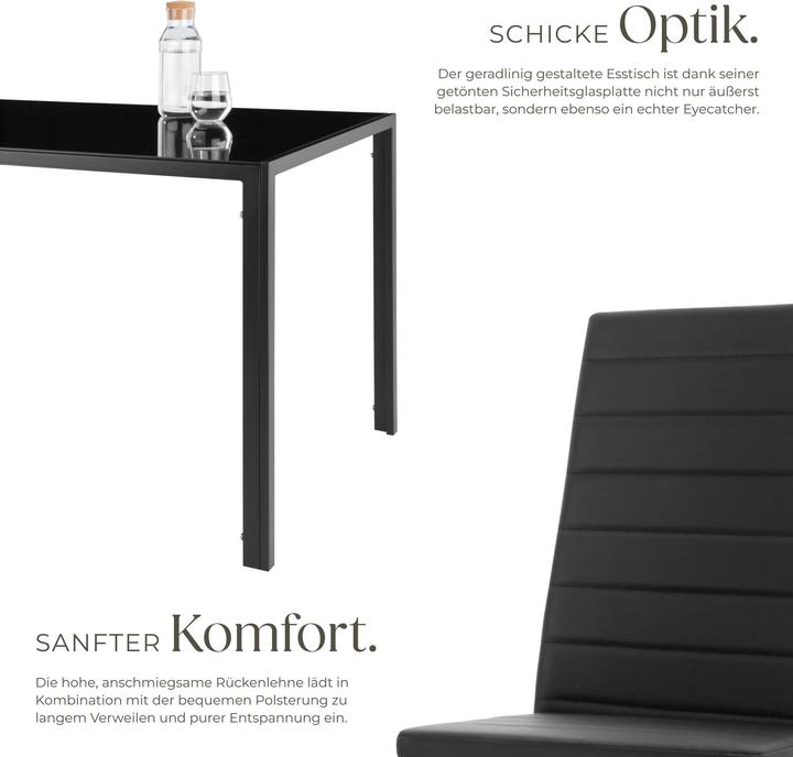 Produktbild tectake Essgruppe Berlin (120 x 70 x 75 cm)