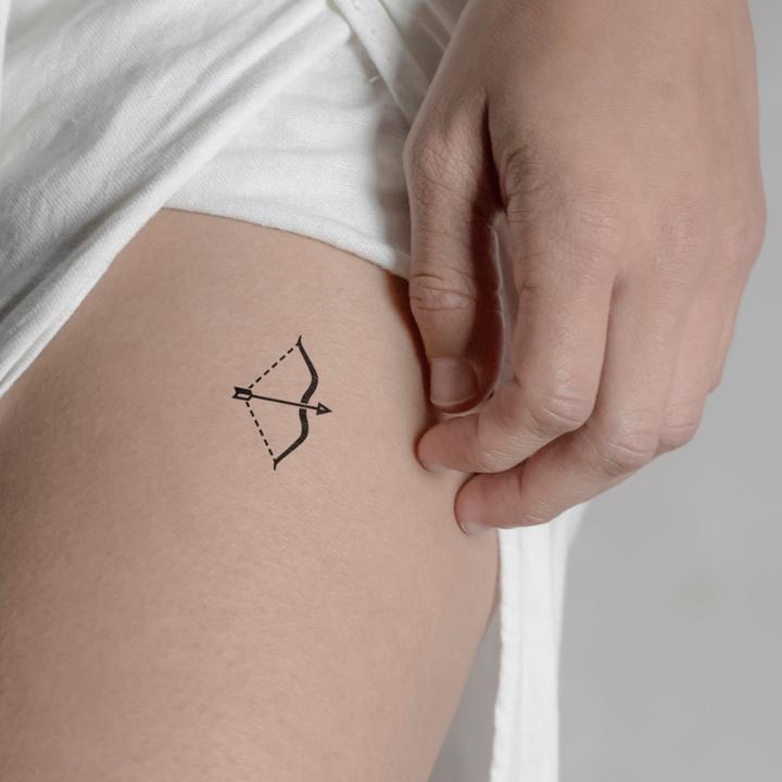 Actual product image minink Temporary tattoo - bow and arrow