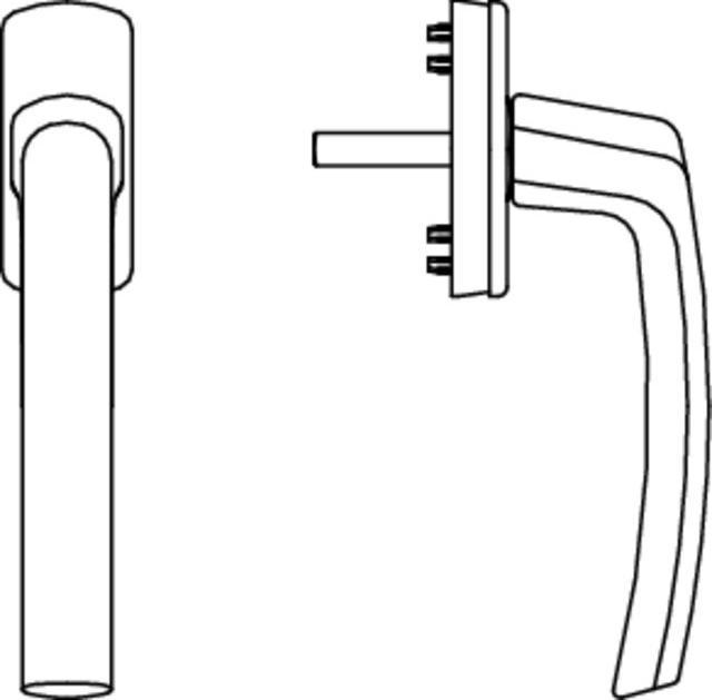 Actual product image Maco Window handle HARMONY concealed screwed window handle aluminium white (Door handle)