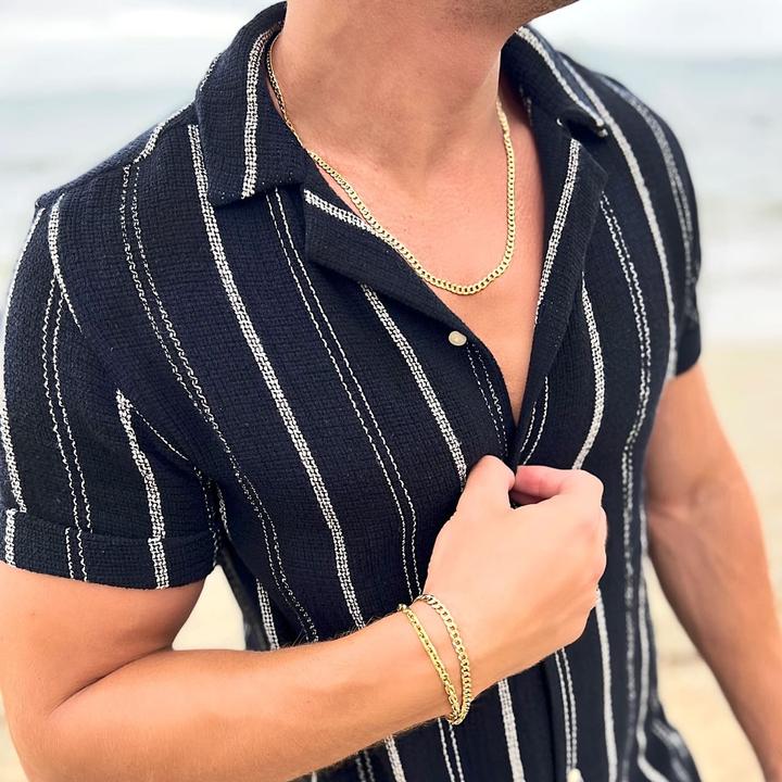 Actual product image Candy Hemera 4.9 mm curb chain necklace, 925 sterling silver, gold-plated (18k gold-plated, 925 Sterling silver, 925 sterling silver, 60 cm)