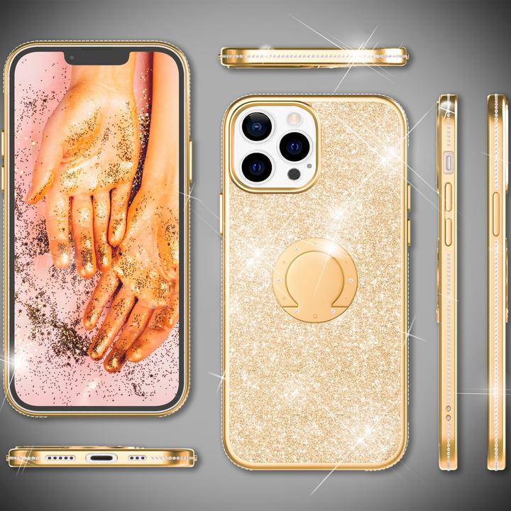 Produktbild Nalia Ring Glitzer Silikon Hülle (Apple iPhone 13 Pro)