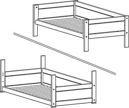 Produktbild Lifetime Kidsrooms Basisbett fuer 4 in 1 Version mit Deluxe Lattenrost (90 x 200 cm)