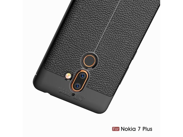 Produktbild Screenguard Nokia 7 Plus Hülle Leather Design TPU Cover (Nokia 7 Plus)