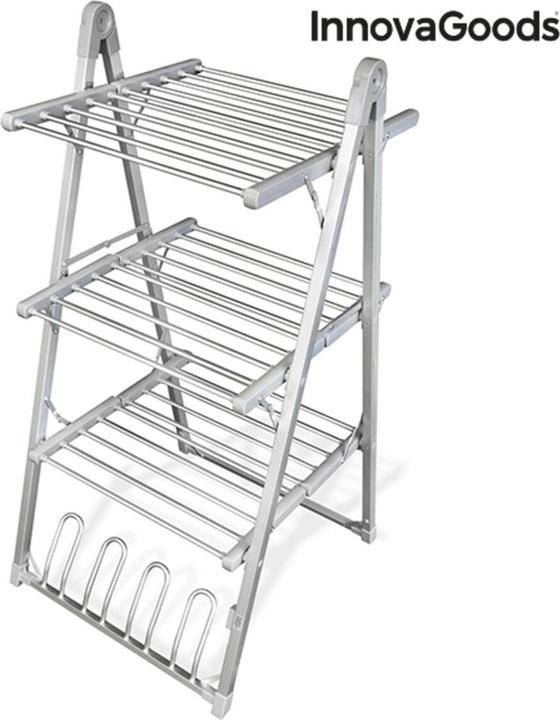 Actual product image InnovaGoods Folding electric clothes horse Verayer 30 poles