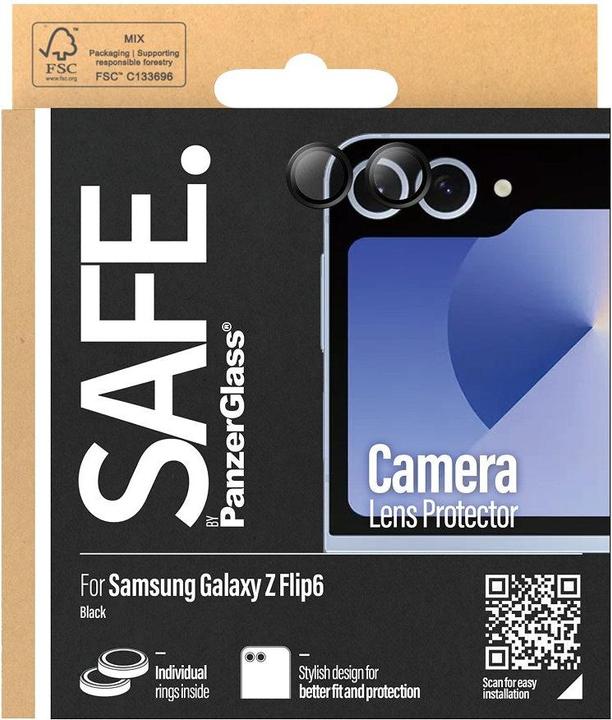Produktbild PanzerGlass SAFE.by Lens Protector Samsung Z Flip 6 -black (1 Stück, Samsung Galaxy Z Flip6)