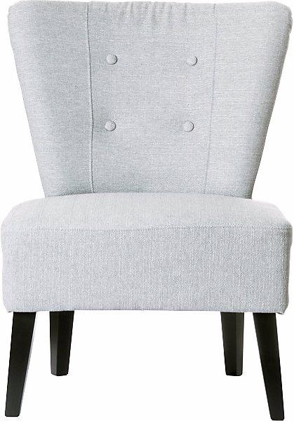 Actual product image Paperflow BRIGHTON armchair, feet made of solid wood, light grey.