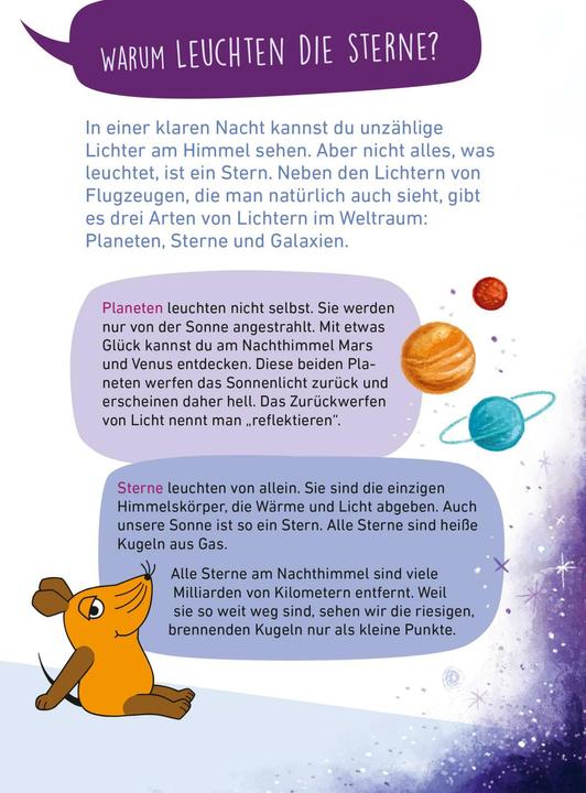 Actual product image Frag doch mal... die Maus: Die wichtigsten Fragen zum Weltraum (German, Linda Hartwig, Inca Vigh, 2024)