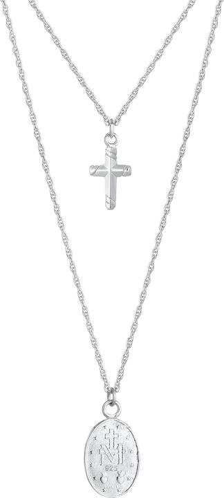 Elli Kreuz, Layer, Marienbild (925er Sterling Silber, 40 cm)