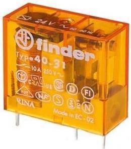 Actual product image Finder SPDT miniature PCB relay,10A 24Vac coil