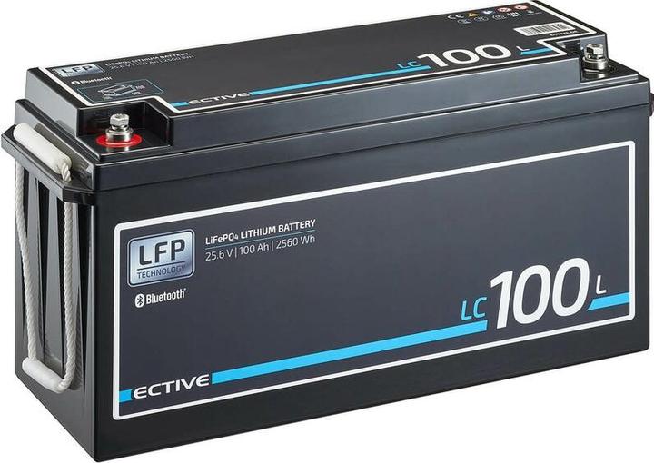 Produktbild Ective 12V 100Ah LiFePo4 Solar Batterie Lithium Akku BMS Wohnmobil Camper LFP BT Versorgungsbatterie (12 V, 100 Ah)
