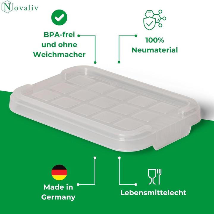 Produktbild Novaliv 1x Ersatzdeckel 2 Liter mit Clipverschluss 19x14 cm Transparent (19 x 14 cm, 2 l)