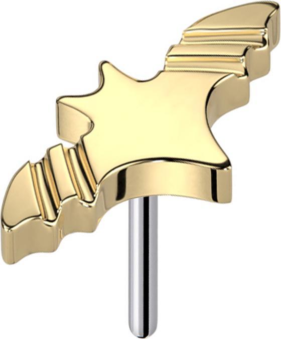 Produktbild Star Piercing Threadless Basic Fledermaus vergoldet (ohne Messing, Titan G23)