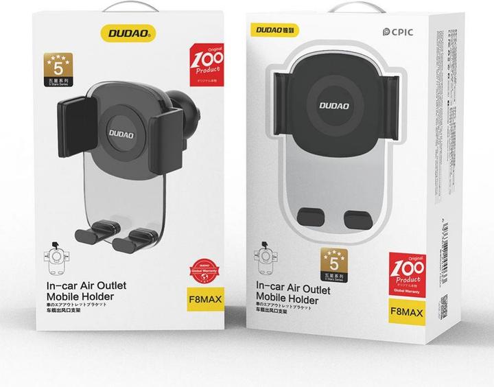 Produktbild Dudao F8Max phone holder for air vent (black)