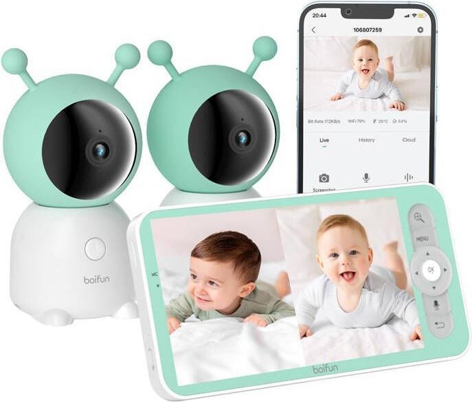 Produktbild Boifun Nanny Kameras + Monitor (Babyphone mit Kamera, 300 m)